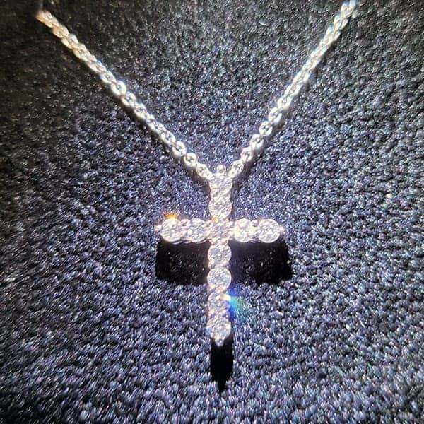 Black Stainless Steel Cross Pendant with Crushed Turquoise by STEEL REVOLT™